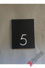 Mat Siyah Minimal Kapı Numarası