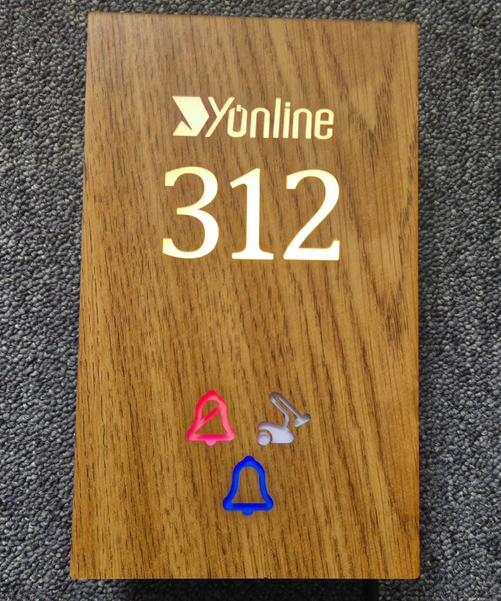 DND Wooden Series Işıklı Otel Kapı Numarası