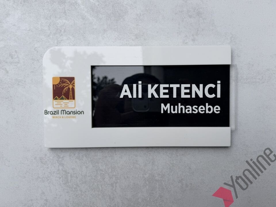 Değiştirilebilir Logolu Kapı İsimliği