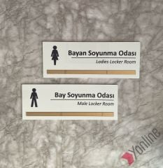 Bronz Aynalı Beyaz Soyunma Odası Kapı
