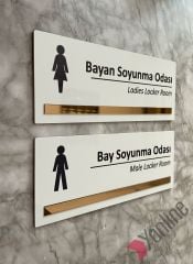Bronz Aynalı Beyaz Soyunma Odası Kapı