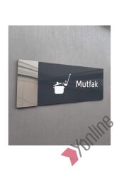 Gümüş Aynalı Mutfak Kapı İsimliği