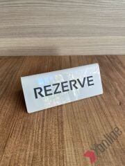 Beyaz Çift Yönlü Rezerve Masaüstü İsimlik