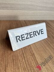 Beyaz Çift Yönlü Rezerve Masaüstü İsimlik
